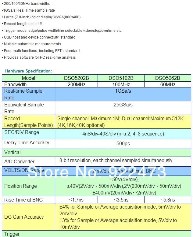 H010 Hantek DSO5102B Цифровой осциллограф 100 МГц 1GSa/s длина записи 1 м лучше, чем ADS1102CAL