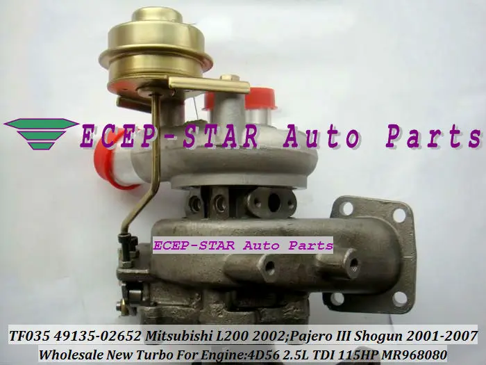 TF035 49135-02652 MR968080 Turbo Turbocharger For Mitsubishi L200 2002 Pajero III Shogun 2001-2007 115HP 4D56 2.5L TDI (4)