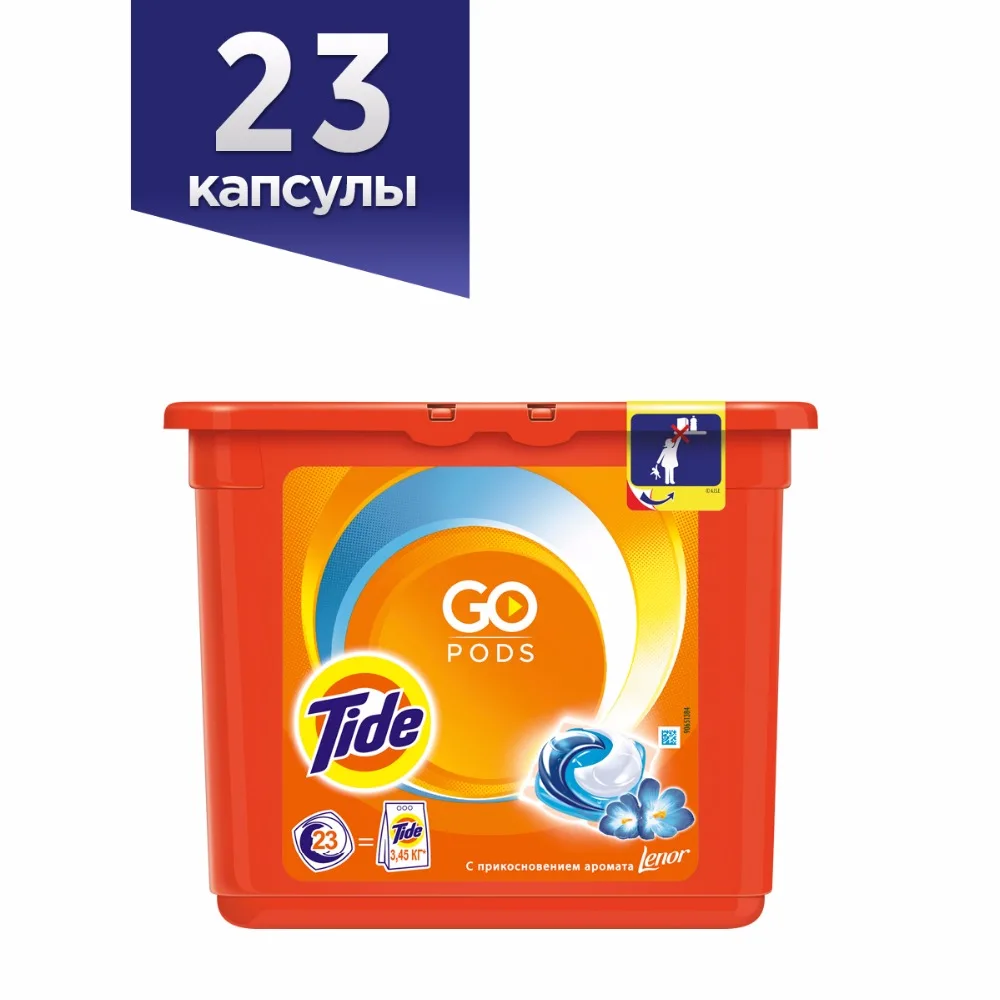Washing Powder Capsules Tide Touch of Lenor Fresh Pods (23 Tablets