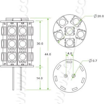 G4 лампа G4 светодиодный светильник светодиодный лампы G4 12VAC/12VDC/24VDC 27 Светодиодный 5050smd супер яркий 20 шт./лот