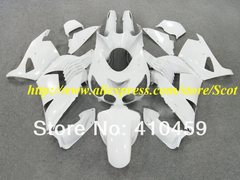 2013 полный комплект белой обшивки для KAWASAKI Ninja ZX14R 06 07 ZX 14R 2006 2007 ZX-14R 06-07 2006-2007 тела работы