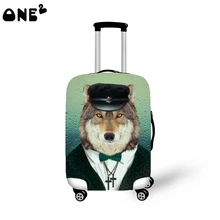 ONE2 cute design hot sale cartoon pattern plastic luggage wheel cover for 22-26 inch suitcase transparent luggage cover
