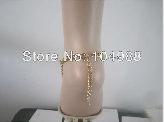 Стиль по-139 модный ножной браслет ножная цепочка женские золотые/серебряные металлические цепи с толстым плетением тела загрузки украшения для ног