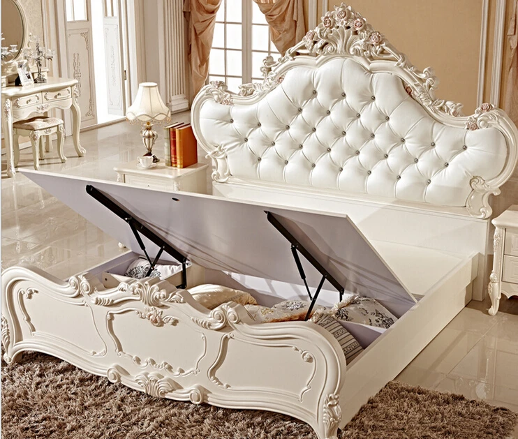 

Antique bed with storage box 8861