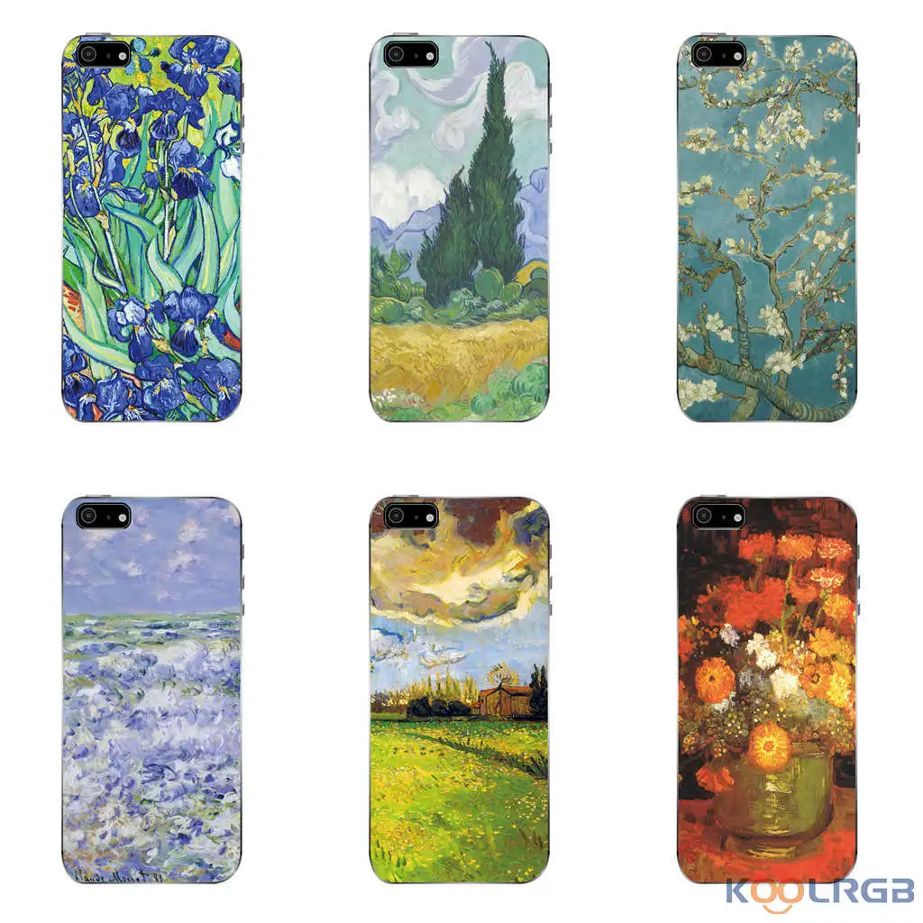 Koolrgb тпу прозрачный case printed прочный стильный печати винсент ван гог картина