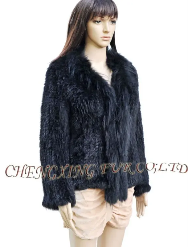 CX-G-A-95A, зима,, супер качество, ручная вязка, натуральный мех кролика, модное пальто для женщин