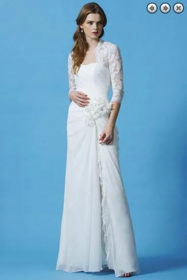 Ужин, vestidos formales, новая мода, белые длинные платья для невесты, платье для мамы невесты с кружевным жакетом