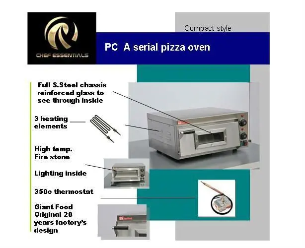 PFKS-PC01A из нержавеющей стали для пиццы печь с камнем и освещение Электрический таймер 350 градусов водонепроницаемый выключатель питания