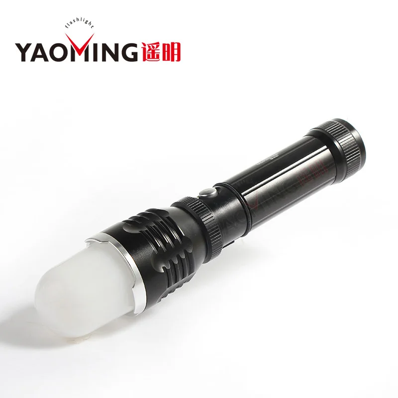 

Baton flashlight CREE Q5 outdoor camping focus adjustable rechargeable torch lantern by 18650 or 3 *AAA with camping lampshade