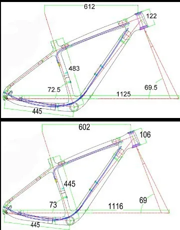 FLX-FR-202 полностью углеродный горный велосипед MTB 29ER рама-flyxii