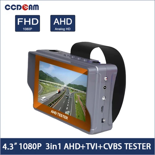 CCDCAM !Portable Wrist 4.3" LCD HD-AHD1080P+TVI 1080P+CVBS Analogy 3 in 1 CCTV Camera Test Monitor Tester