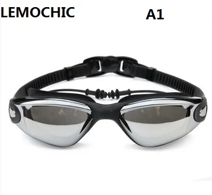 BLACK High quality summer New Design Professional Swim Eyewear racing swimming glasses waterproof anti-fog adult goggles - Цвет: BLACK