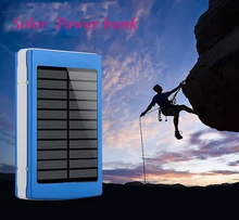 High recommend 10000mAh Solar Power Bank External solar charger powerbank for all mobile phone for outdoors