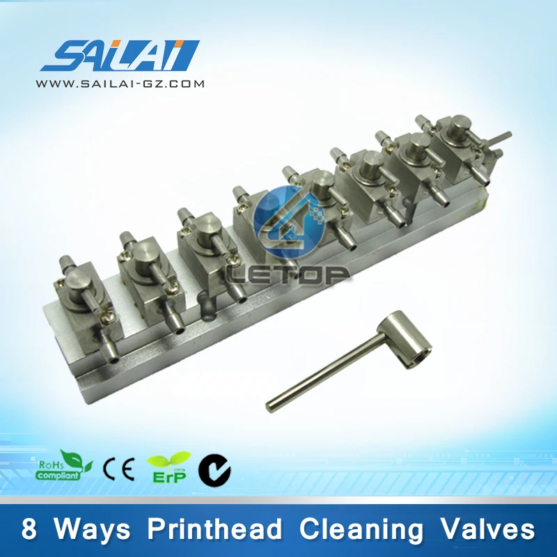 

Good quality!!8 channels metal 3 way valve unit printhead cleaning for cleaning printhead (8 ways valve)