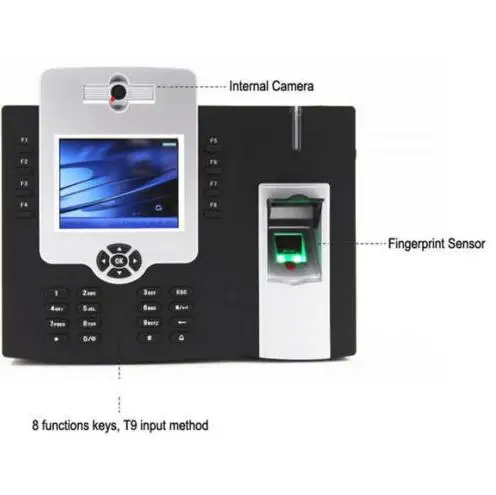 ZK iclock880 3." TFT отпечатков пальцев посещаемость времени и контроля доступа с камерой