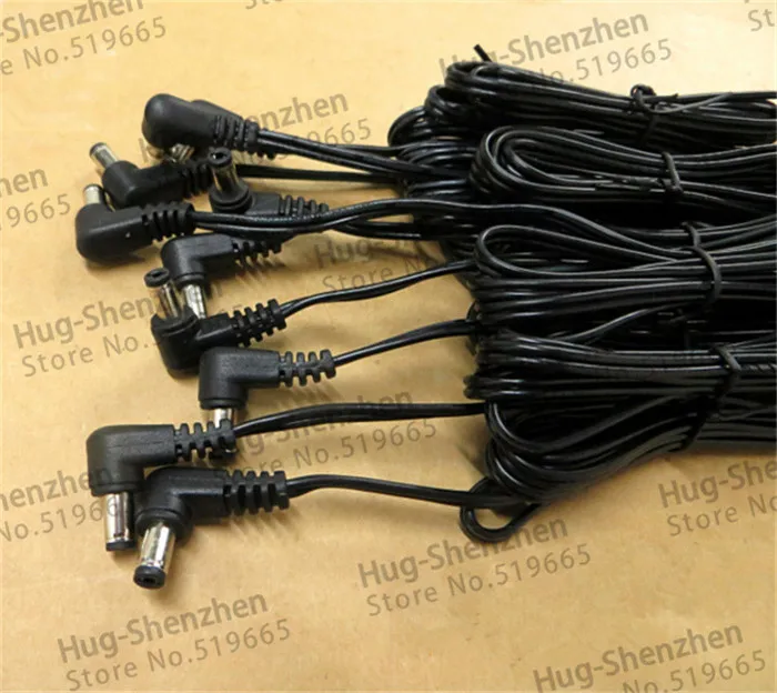 High quality 1.2M DC5.5*2.1 male 90degree connector cable for DC monitoring power cable-10pcs