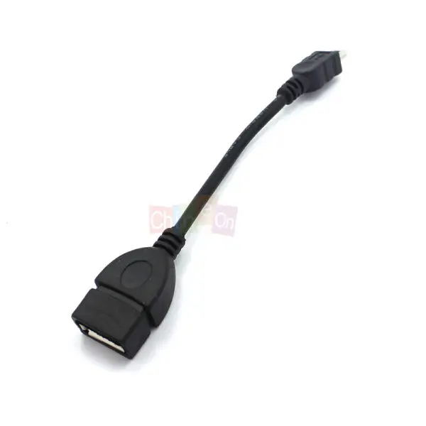 Черный USB A женский мини-usb B Мужской автомобильный адаптер для преобразования аудио OTG кабель 2 шт