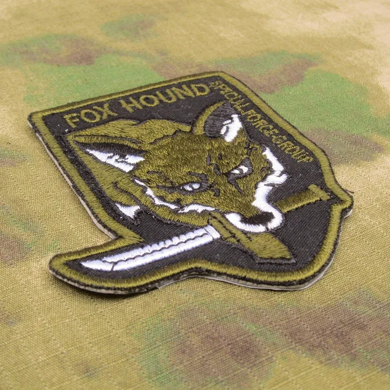 Зеленая MGS с надписью «Fox Hound» группа специального назначения вышитая нашивка B3254