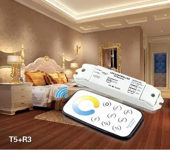 

T5+R3 Mini led CT dimmer CW NW WW touch remote control CT controller DC12V-24V