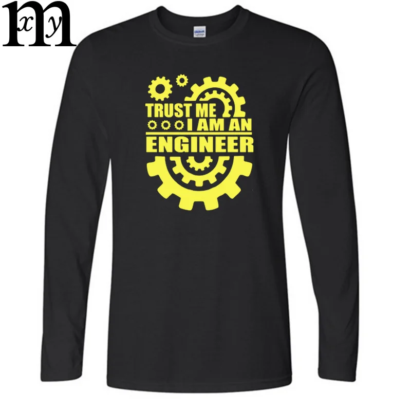 Новая модная футболка в стиле «I AM AN ENGINEER FOR LIFE» Хлопковая мужская футболка с рисунком на осень и зиму повседневные футболки - Цвет: 2