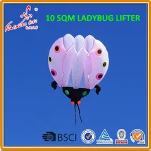 10 кВ воздушный змей в форме божьей коровки, мягкий воздушный змей, воздушный змей для шоу, подъемник