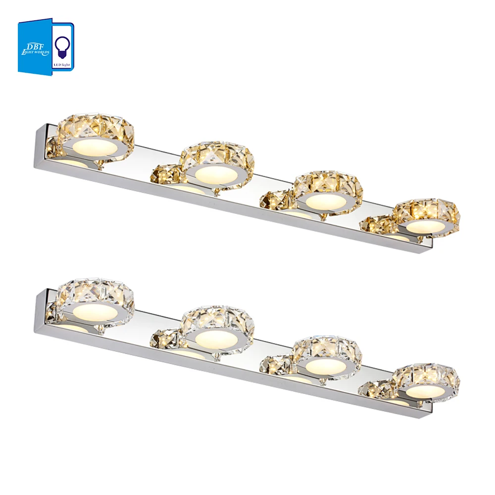 

[DBF] led lampada crystal modern bathroom mirror lighting 6W 9W 12W Led Wall Sconce Lamps Bedroom Bathroom Light 32/46/62cm