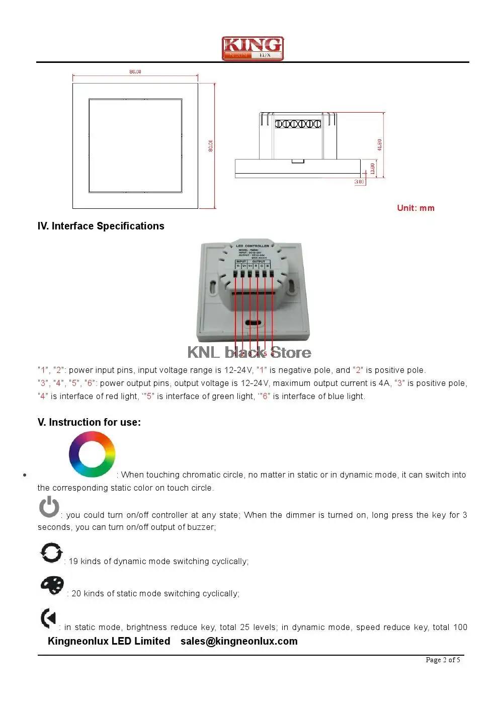 RGB светодиодный контроллер стеклянная сенсорная панель, настенный светодиодный полноцветный контроллер, DC12-24V 4 канала