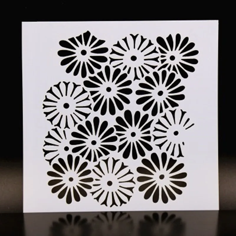 Floral Masking Spray Stencil For Walls Painting Embossing Paper Crafts