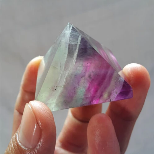 HOT 73.7 g beautiful Natural fluorite Crystal PYRAMID
