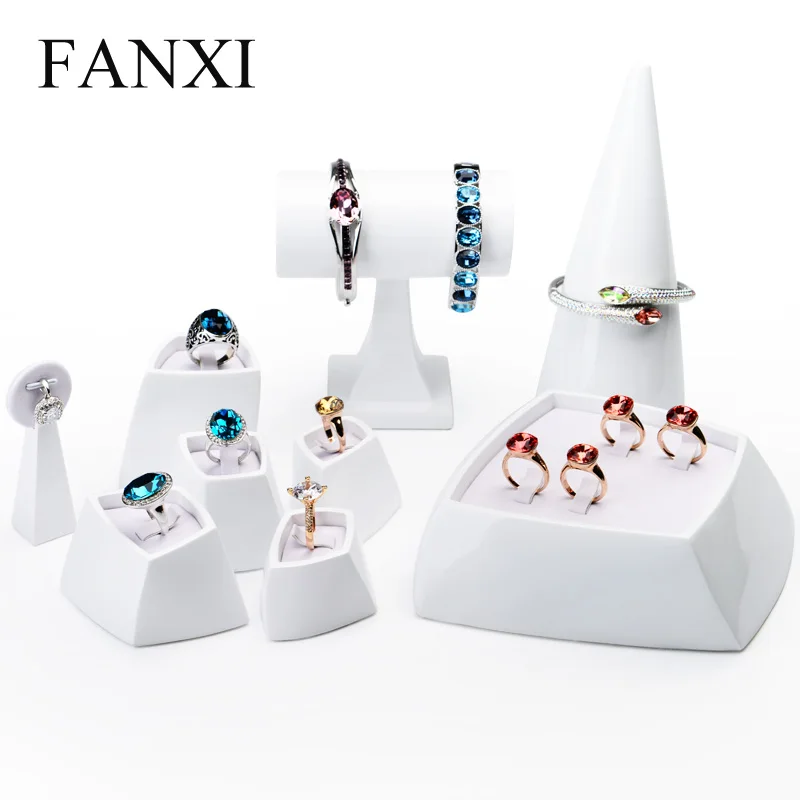 FANXI креативная форма Ювелирное кольцо/Браслет Дисплей Держатель обернутый с смолы для кольца/Браслет Дисплей Стенд Ожерелье Органайзер
