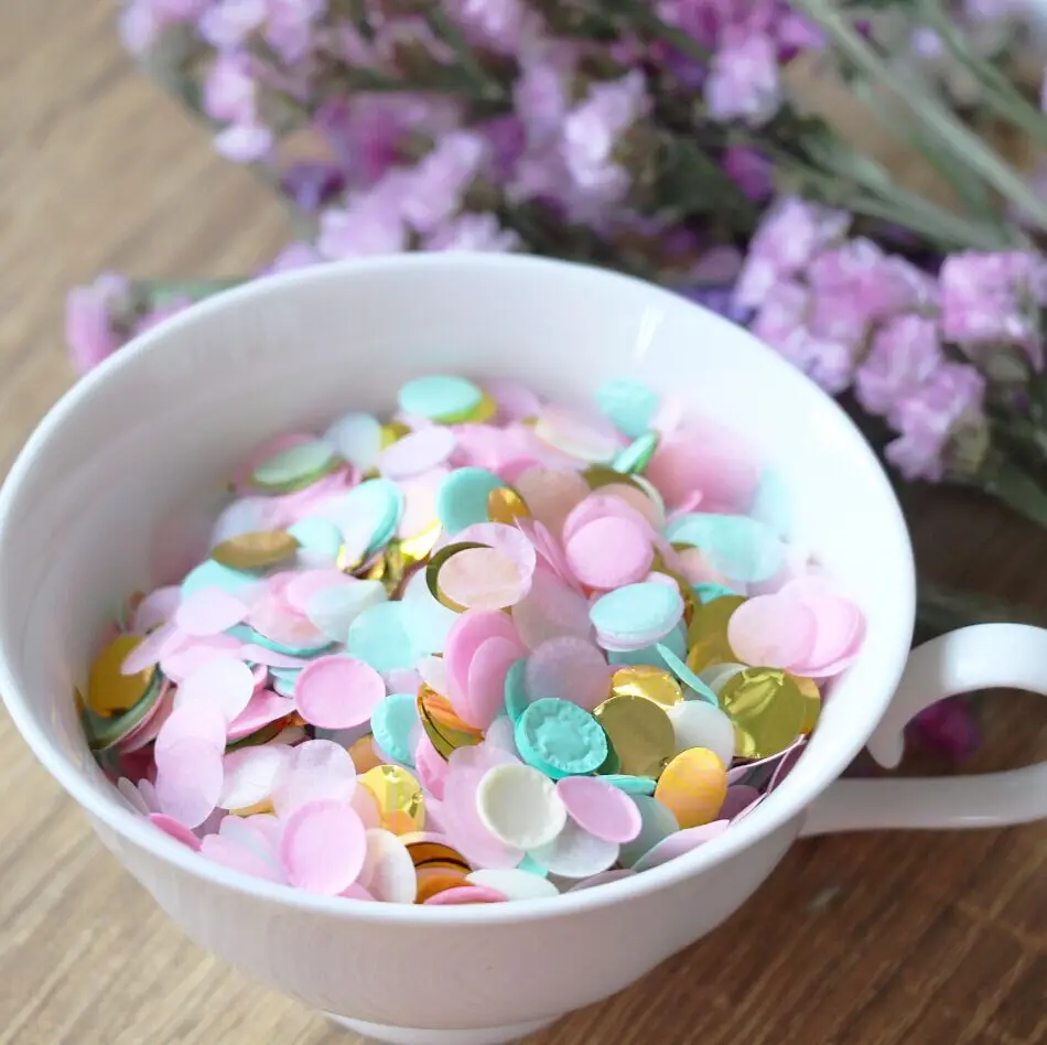 3700pcs 10mm handmade confetti toss, birthday Decor, balloon confetti