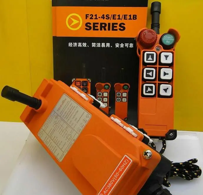 

F21-E1 Wireless Single speed buttons radio remote control for crane and hoist