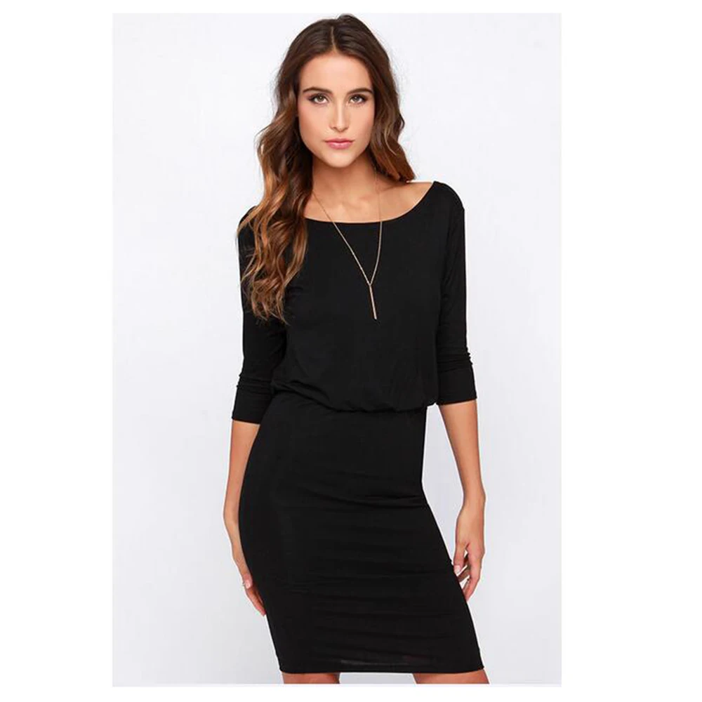 2016 осень зима европа америка слэш-образным вырезом глубоко V недоуздок платье