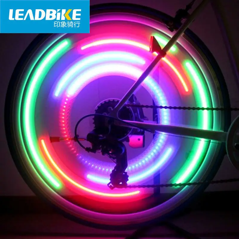 Светодиодный фонарь LEADBIKE, велосипедный светильник, Аксессуары для велосипеда, велосипедное колесо, спицы, цвет Eclairage Velo Luz De Bicicleta Bisiklet Aksesuar