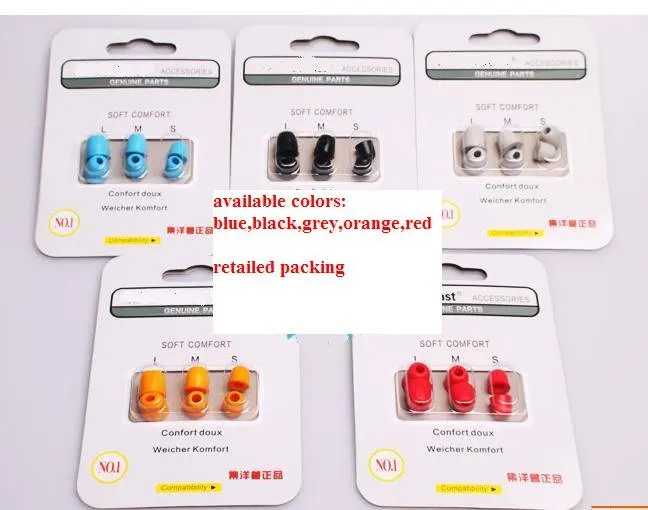 DHL free.50sets/lot. s/M/L.. В ertips для ue4 ue220 ue170 ue220vi ue170vi. и т. д. синий. черный. серый. orange. красный. В розницу