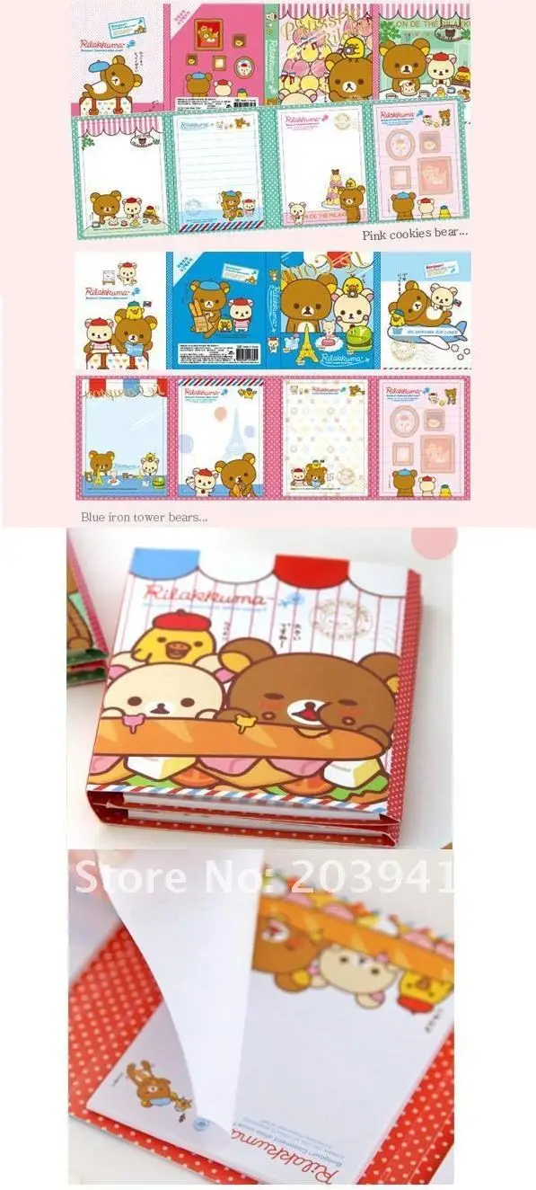 1 упак./лот модная одежда от бренда rilakkuma на путешествия блокнот для заметок 4 раза блокнот для заметок на клейкой основе для ноутбука