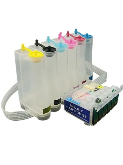 СНПЧ костюм для T0821-T0826, подходит для Epson RX590 RX615 RX610 RX690 R270 R290 и т. д., а также с микросхемами Arc