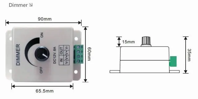 Высокое качество DC12v светодиодный переключатель диммер Max.8A 96 Вт Выход легко отрегулировать) Светодиодная лента с usb-питанием яркость категории “Сделай Сам” составных частей 4 шт./лот