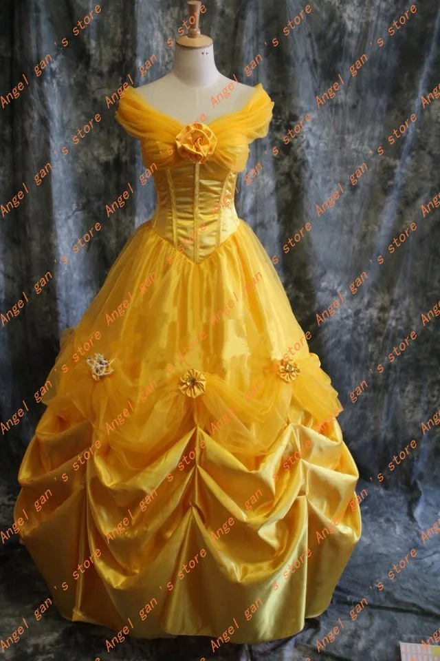Новое поступление, изготовленное на заказ, Высококачественная Красавица и чудовище, платье принцессы Белль, платье для танцев, костюм для косплея