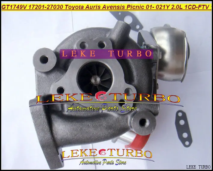 GT1749V 17201-27030 721164-0003 721164 турбо Турбокомпрессор для TOYOTA Auris Avensis Пикник Previa RAV4 D4D ввиде горшка 01-1CD-FTV 021Y 2.0L