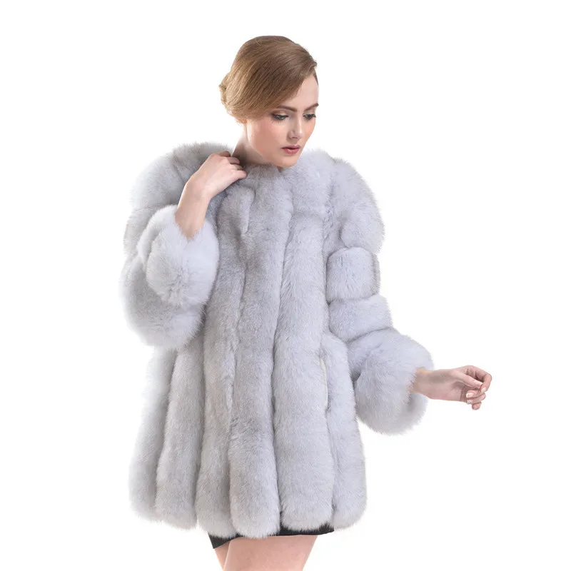 white Новинка года; большие размеры; женские зимние парки; модная куртка из натуральной кожи с лисьим мехом; Свадебная куртка с натуральным лисьим мехом; LH340 - Цвет: white