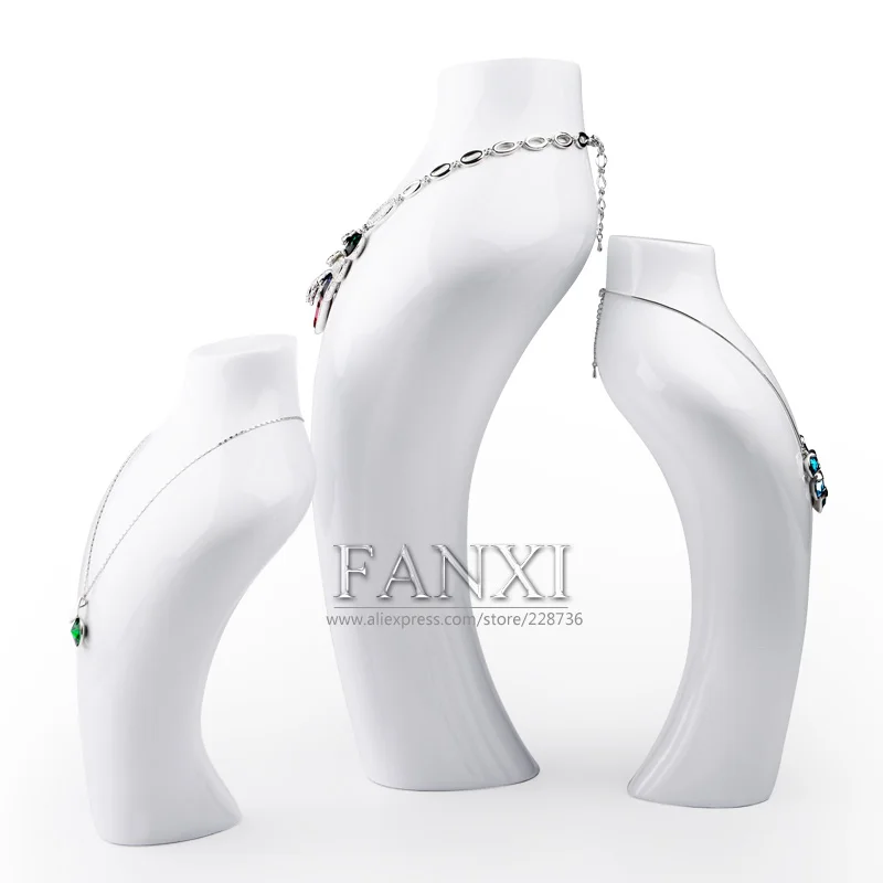 FANXI белое ожерелье из смолы подставка бюст подвеска кольцо держатель для пальцев