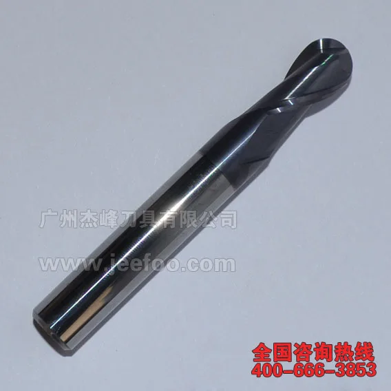 2F-R5*10* 75L HRC55 Soild карбид вольфрама две флейты Sprial сферическая Концевая фреза с покрытием для стали