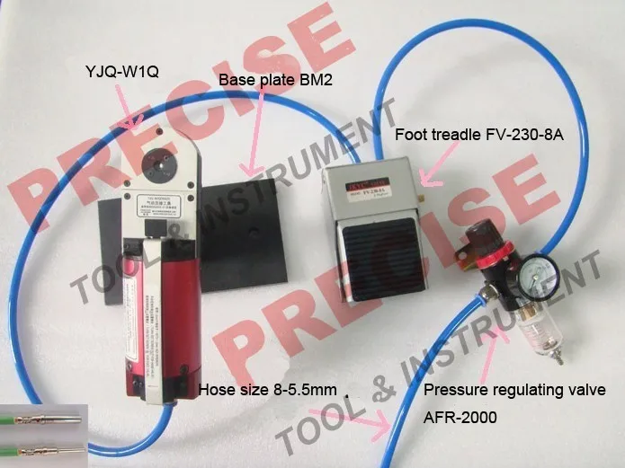 JRready YJQ-W1Q-BM2 Пневматический обжимной инструмент 20-32AWG для авиационные разъёмы M22520/2-01 стандарт эквивалентен DMC