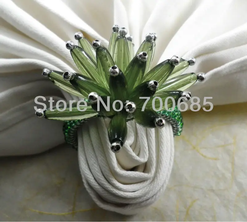 Продано на Aliexpress бисером кольцо для свадебных салфеток