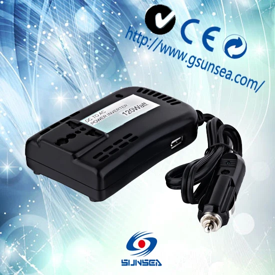 Бесплатная доставка 120 Вт мини Мощность инвертора с USB 5 В, DC 12 В к AC 220 В автомобиля Мощность преобразователь cigarratte