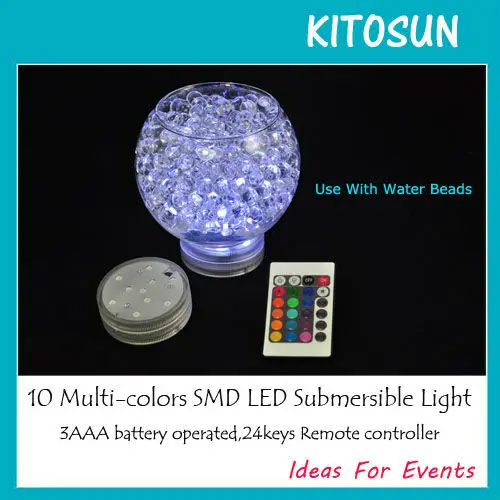 RGB lights with water beads