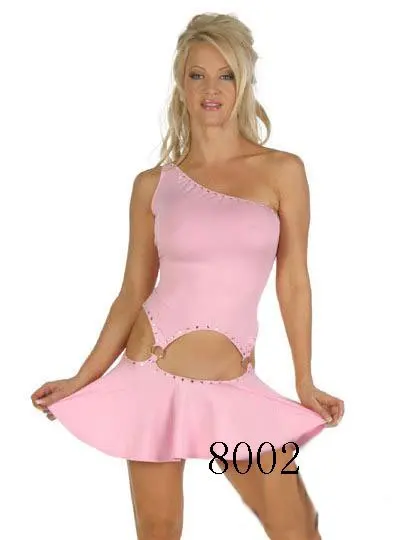 Сексуальное розовое белье Ночная одежда Мини платье Babydoll одежда для сна один размер 8002