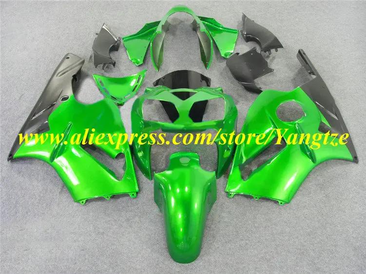 Мотоциклетный вставной обтекатель комплект для KAWASAKI Ninja ZX12R 02 03 04 05 ZX 12R 2002 2004 2005 ZX-12R ABS зеленый Обтекатели KH21