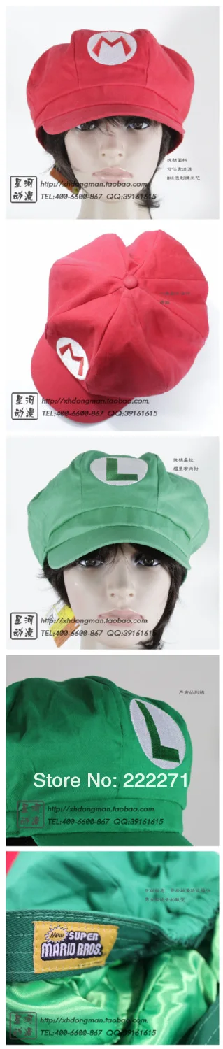 Супер Марио Луиджи Братья Fancy Dress Up Party Костюм Hat COS Костюм Одежда Бесплатно Трек